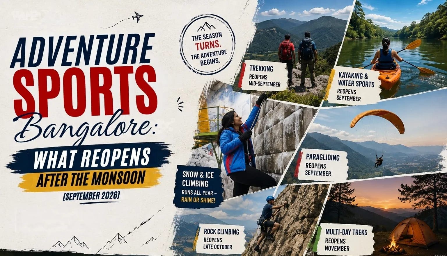 Adventure Sports Bangalore: What Reopens After the Monsoon (September 2026)